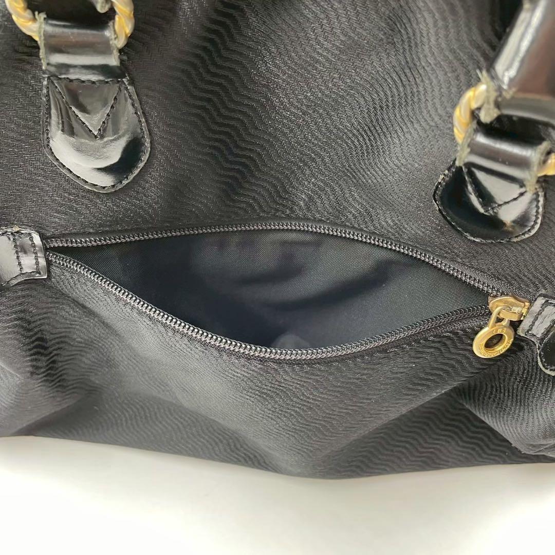 良品　ヴィンテージ バレンシアガ　ナイロンボストンバッグ　ブラック BBロゴ