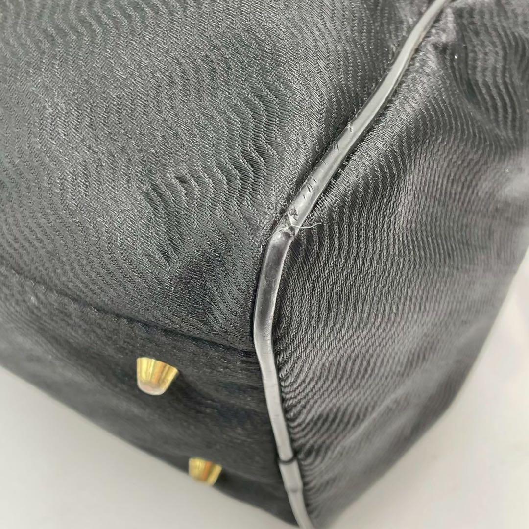 良品　ヴィンテージ バレンシアガ　ナイロンボストンバッグ　ブラック BBロゴ