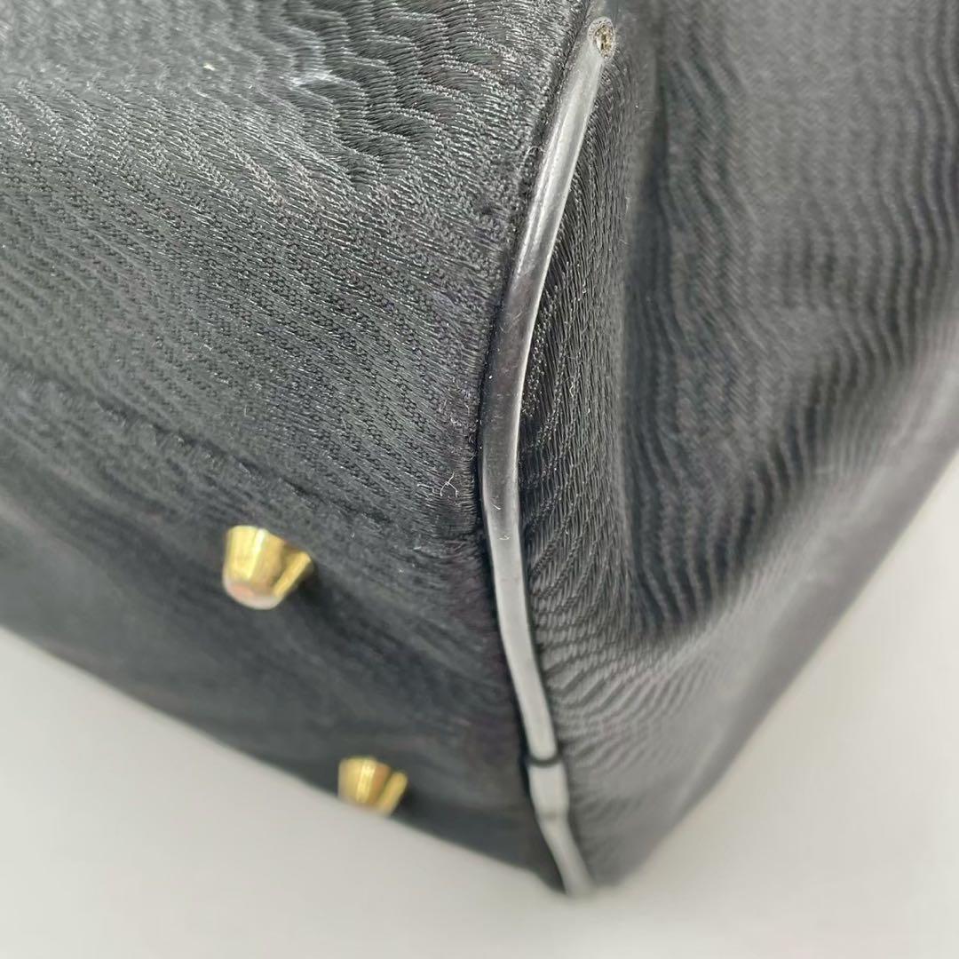 良品　ヴィンテージ バレンシアガ　ナイロンボストンバッグ　ブラック BBロゴ