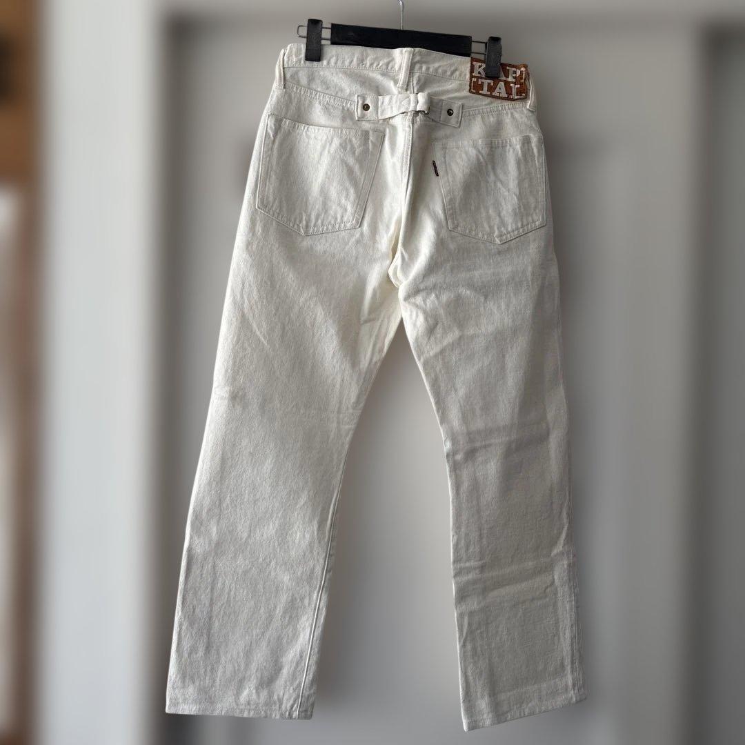 kapital デニム　ホワイト　シンチバッグ　赤耳