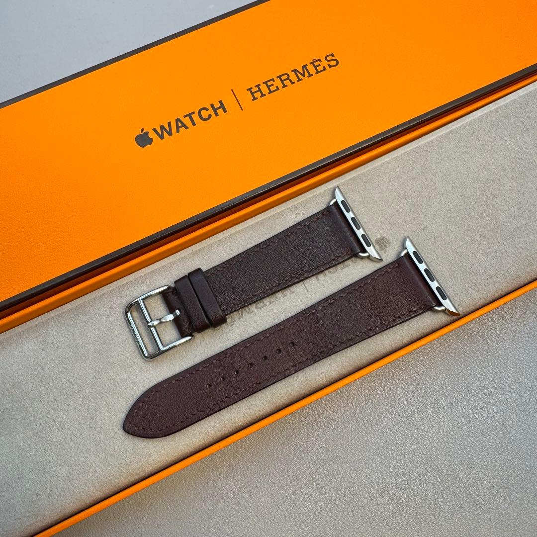 2378 Apple Watch エルメス　ボルドー　HERMES レザー