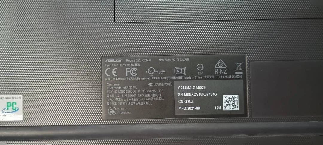 Chromebook 11.6インチ,タッチ360度 C214MA-GA0029