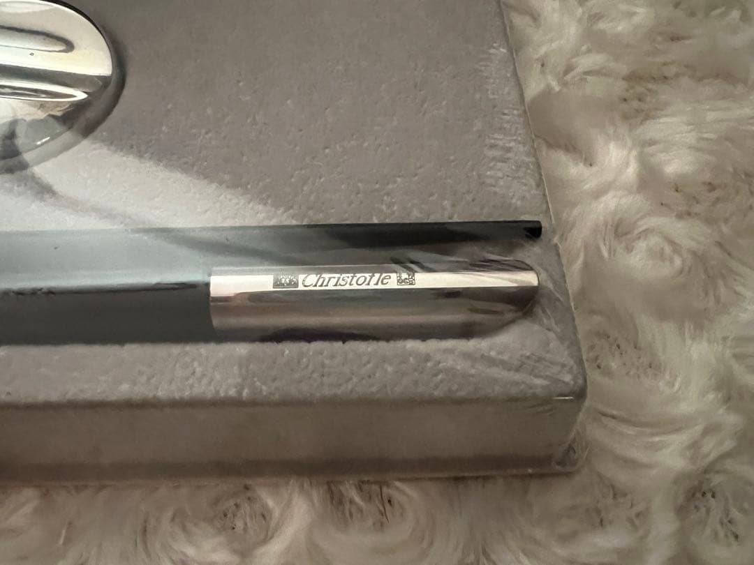 【Max】クリストフル　シルバーコーティング　箸＆箸置きセット 〈２膳〉