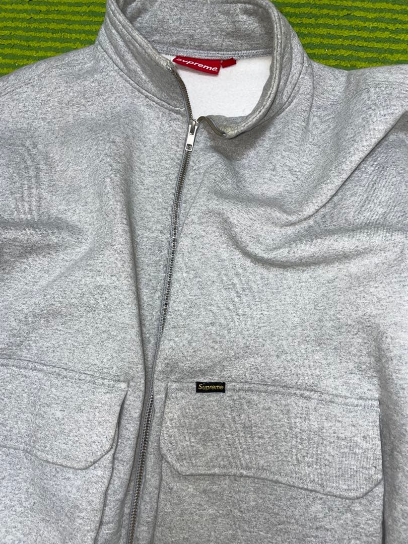 Supreme グレー ジップアップ スウェットブルゾン