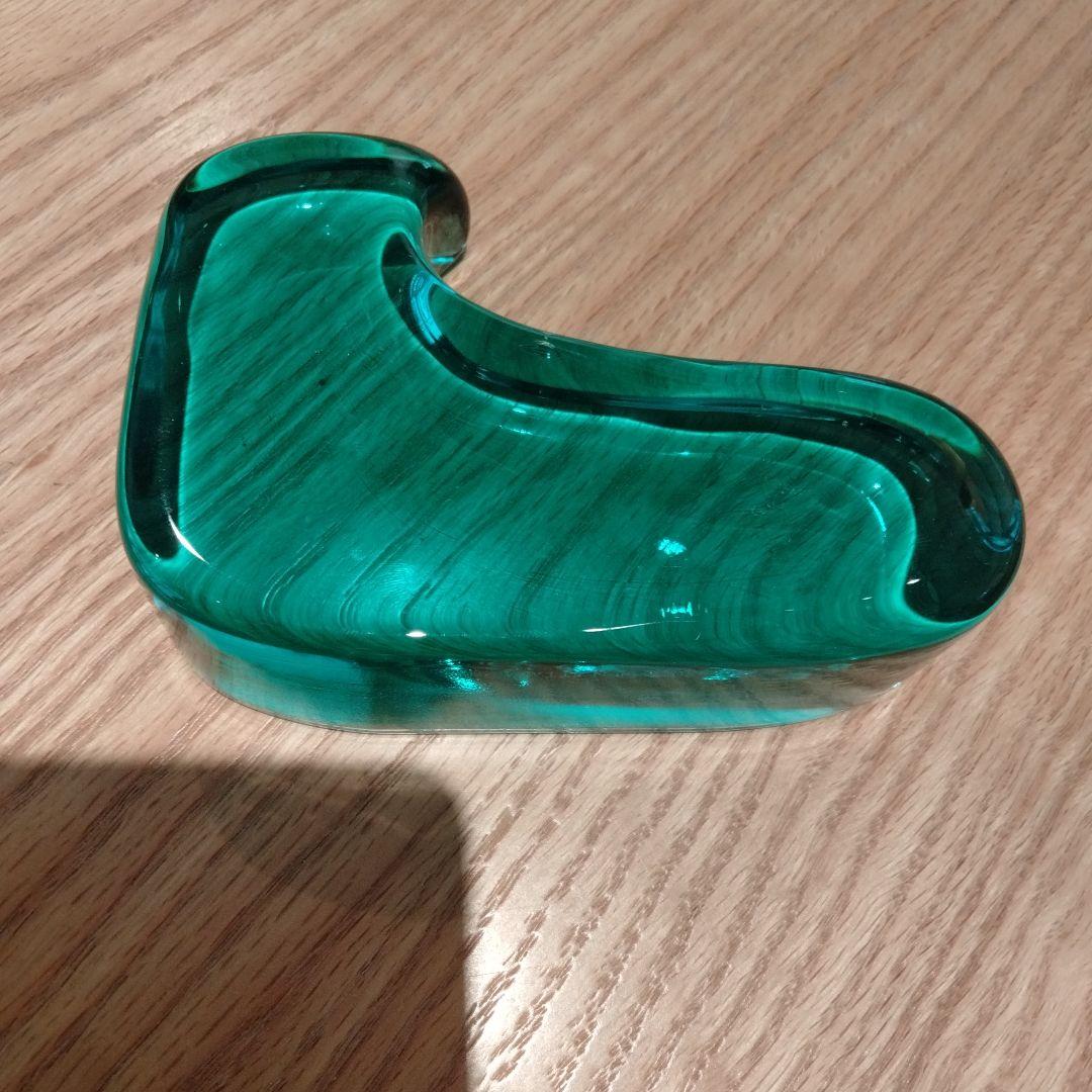 グリーン　ガラス オブジェ