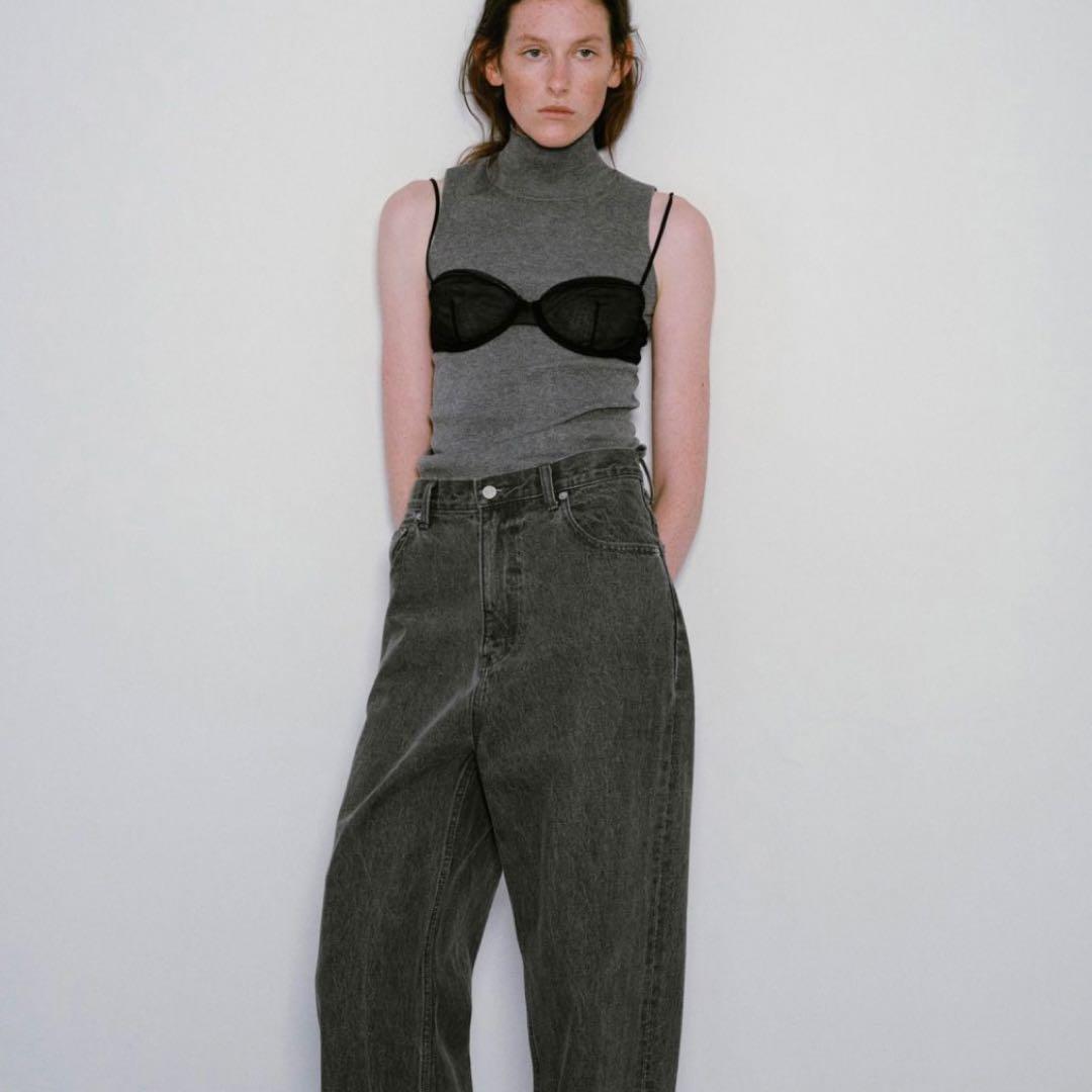 【美品】TODAYFUL cary's denim 24インチ　グレー