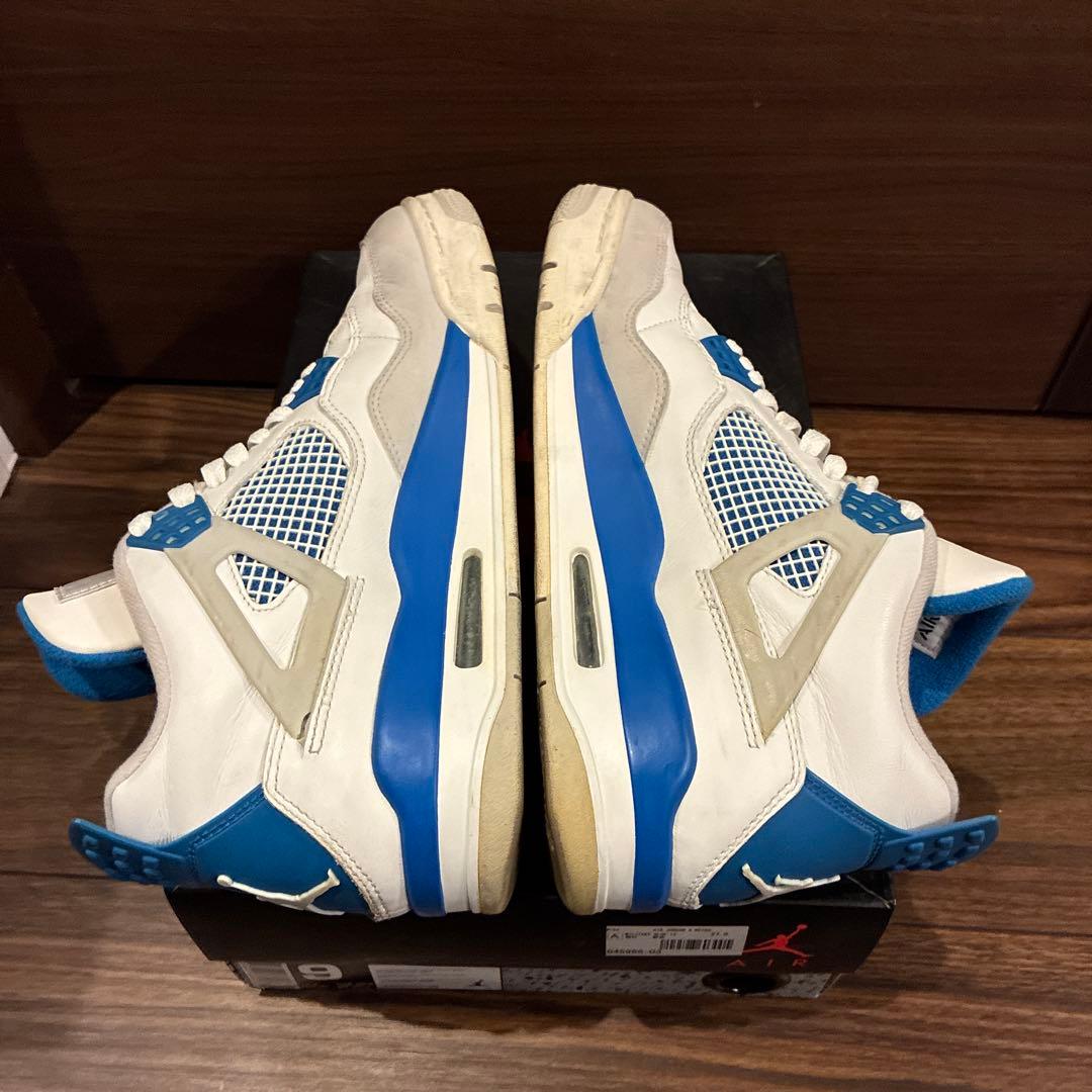 ト*う様 ナイキ エアジョーダン4 レトロ ミリタリーブルー