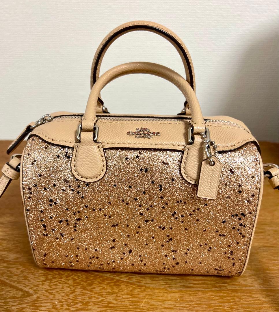L*n様 COACHコーチ　スターグリッター クロスグレインレザー ショルダーミ