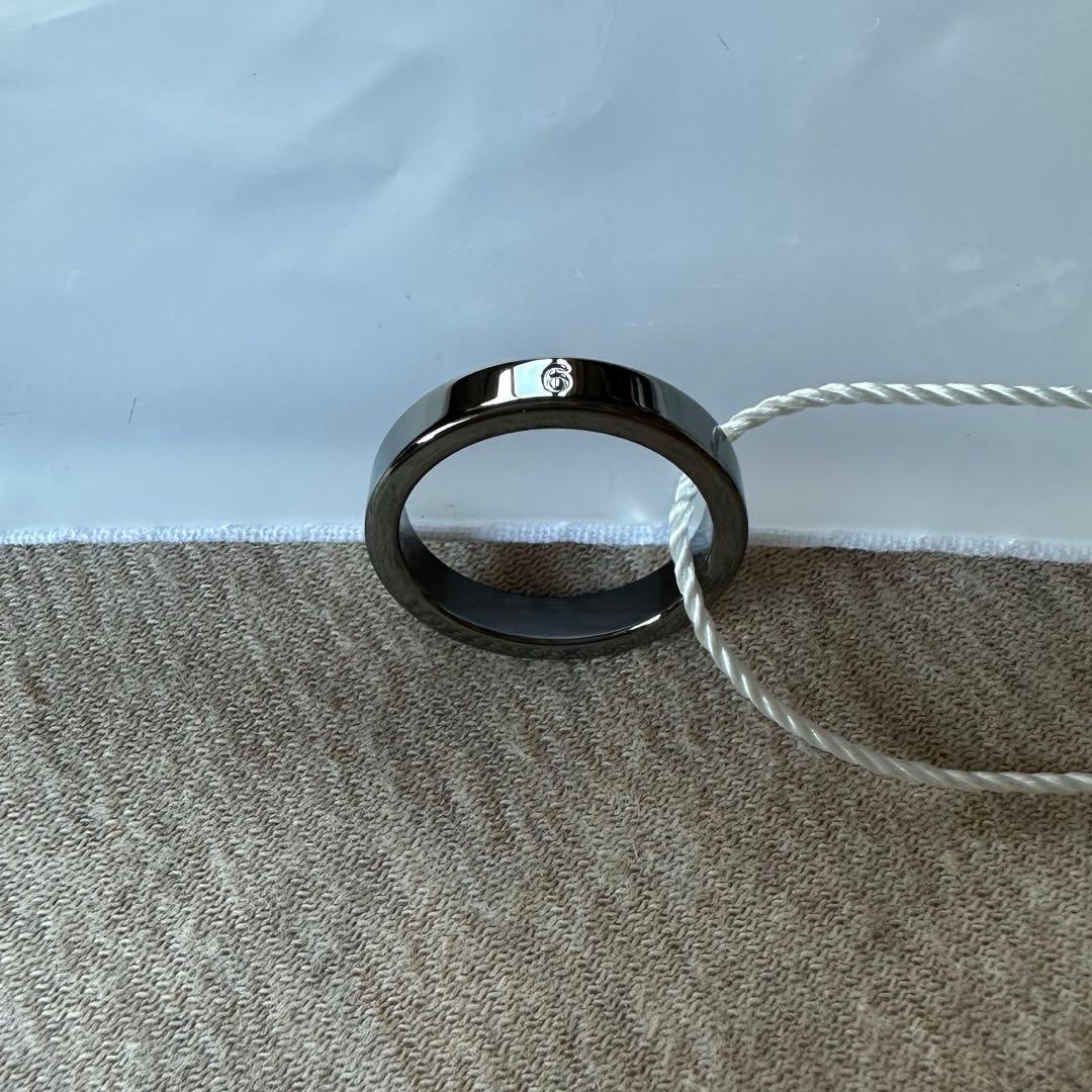 5新品 メゾン マルジェラ MM6 ナンバリング ロゴ リング ダークシルバー