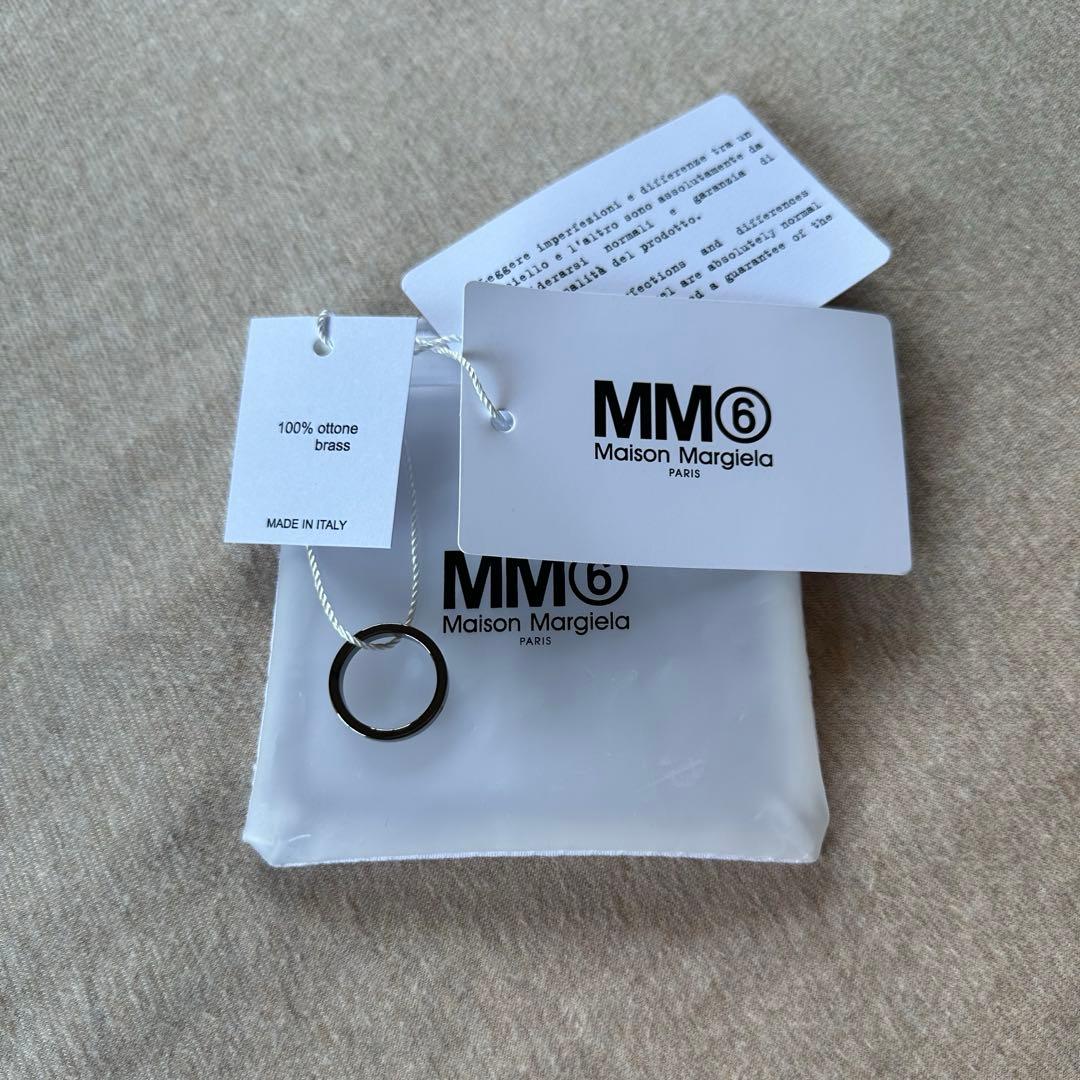 5新品 メゾン マルジェラ MM6 ナンバリング ロゴ リング ダークシルバー