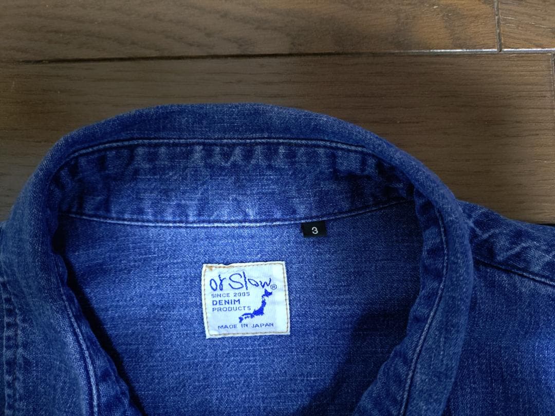 オアスロウ　デニム　ウエスタンシャツ サイズ3