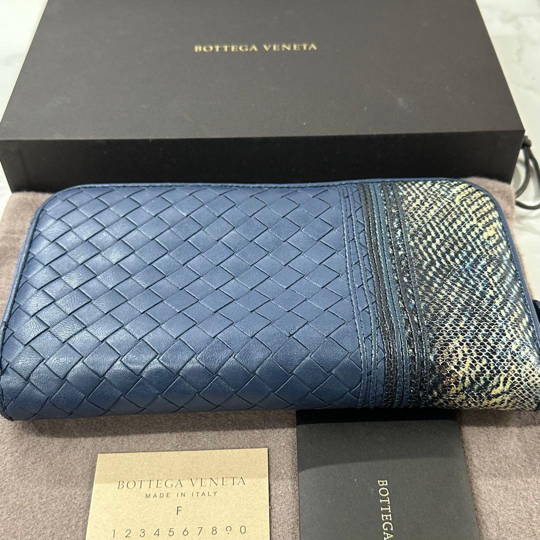 新品同様‼️ 希少　ボッテガヴェネタ　財布　長財布　リザード　ラウンドファスナー