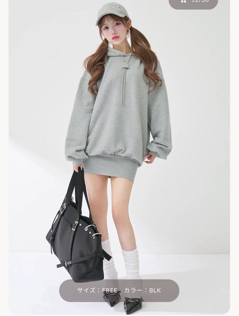 本日限定‼️ダーリッチリングスウェットボストンバッグ BLACK