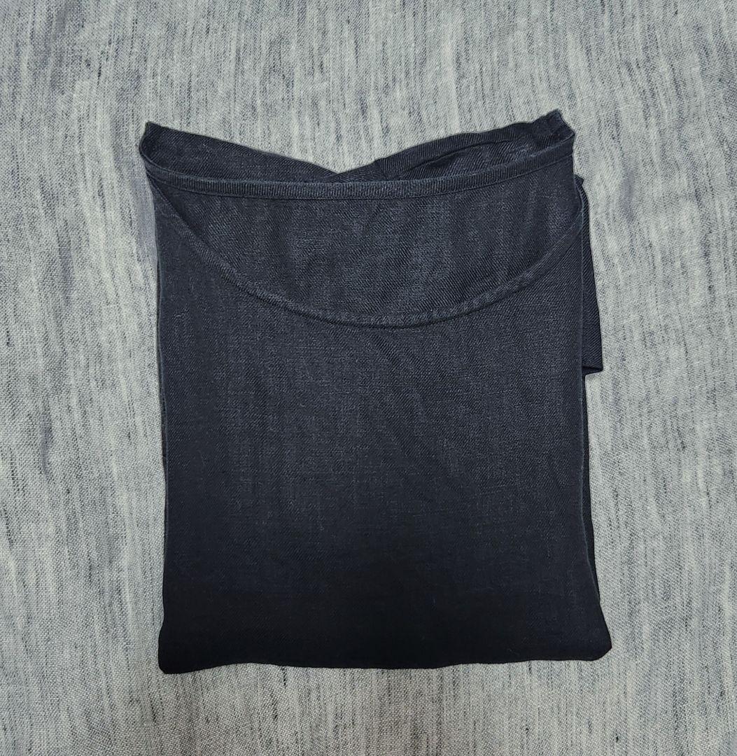 wafu. プレミアムリネントップス　 丸首 トップス LL