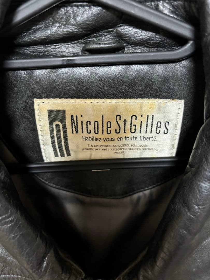 最終値下げ　80s Nicole St Gilles ブラック レザージャケット