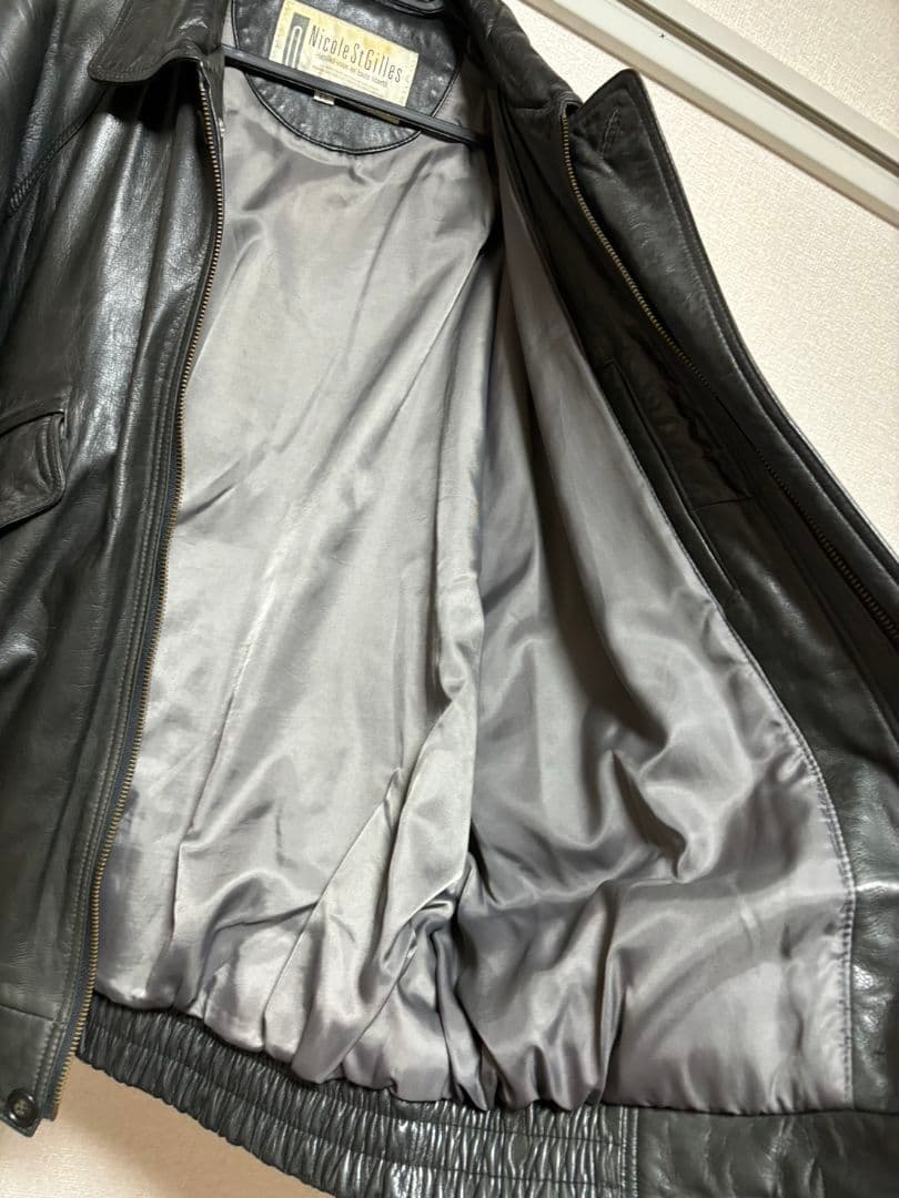 最終値下げ　80s Nicole St Gilles ブラック レザージャケット