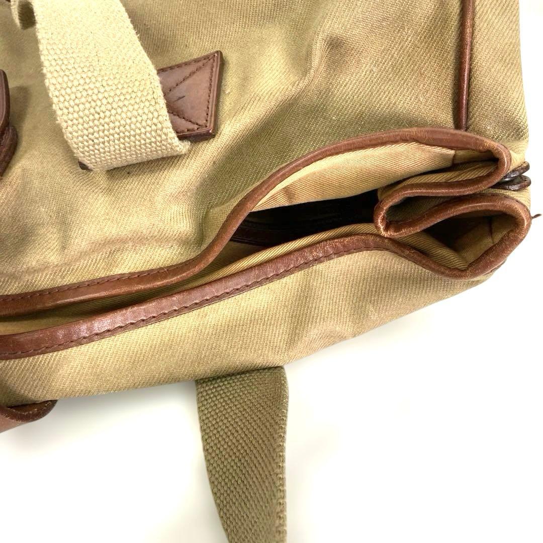 。ラルフローレン キャンバストートバッグ　大きめビジネス・旅行　レザータグ