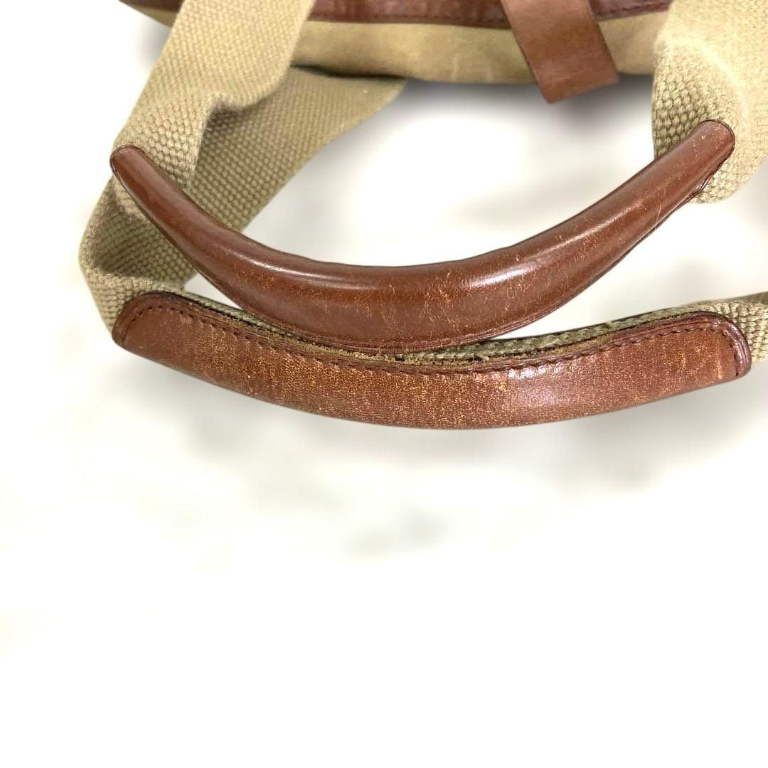 。ラルフローレン キャンバストートバッグ　大きめビジネス・旅行　レザータグ