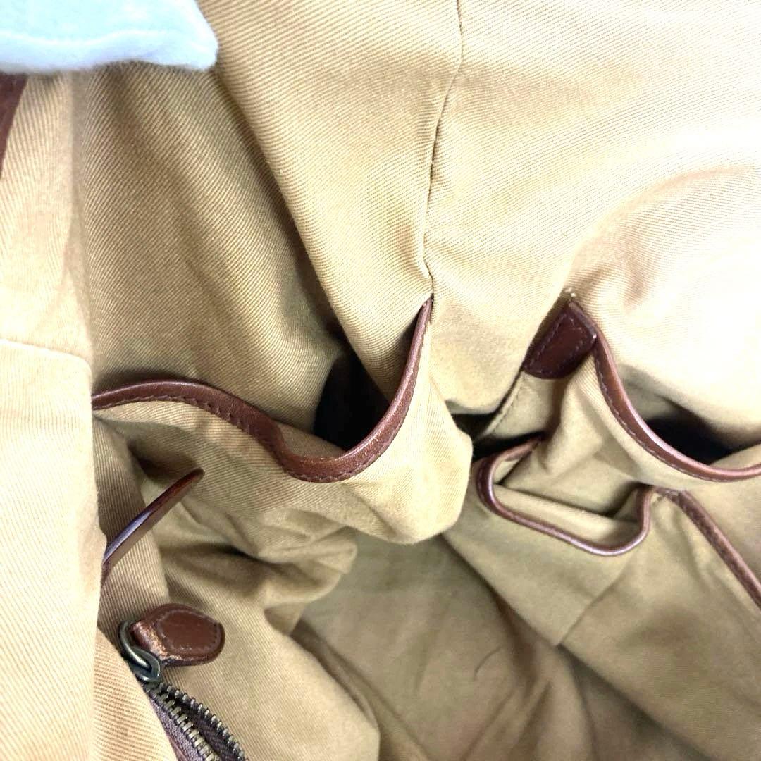 。ラルフローレン キャンバストートバッグ　大きめビジネス・旅行　レザータグ