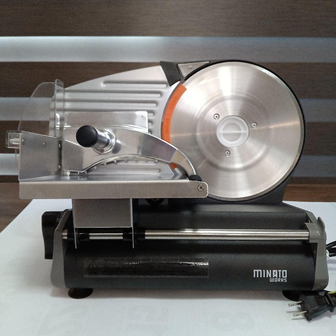 電動フードスライサー家庭用／ミナト電機工業製〈HMS-220(BK)〉