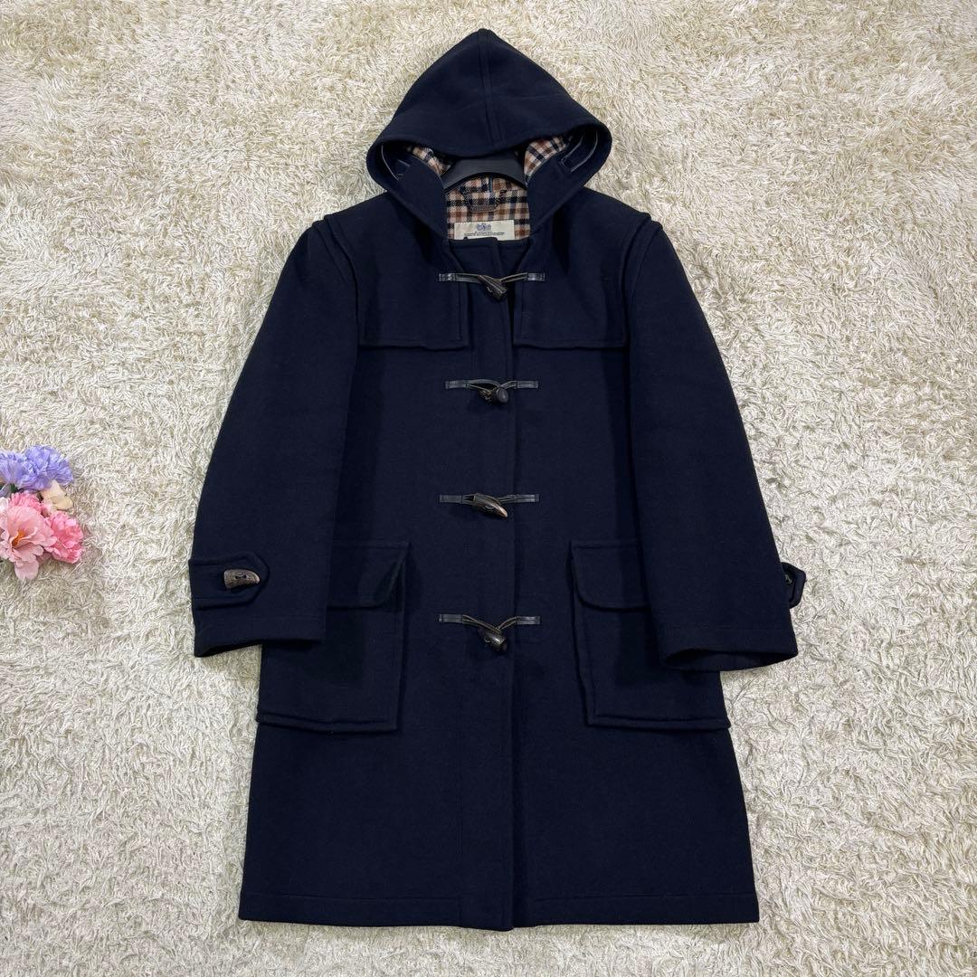 アクアスキュータム　ロンドン　ハウスチェック　イギリス製　ダッフルコート