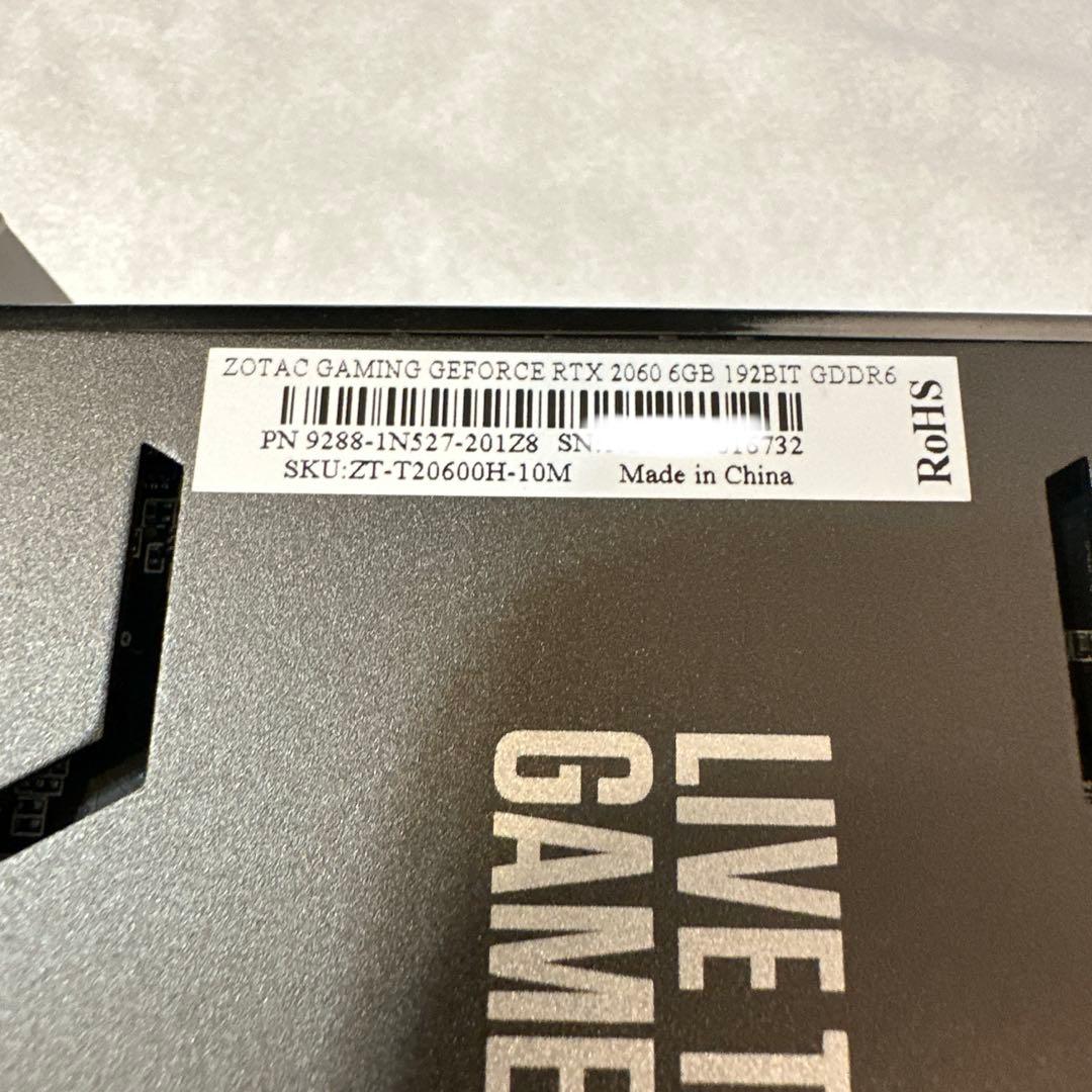 グラフィックボード・グラボ・ビデオカード ZOTAC GAMING Geforce RTX2060 GDDR6 6GB