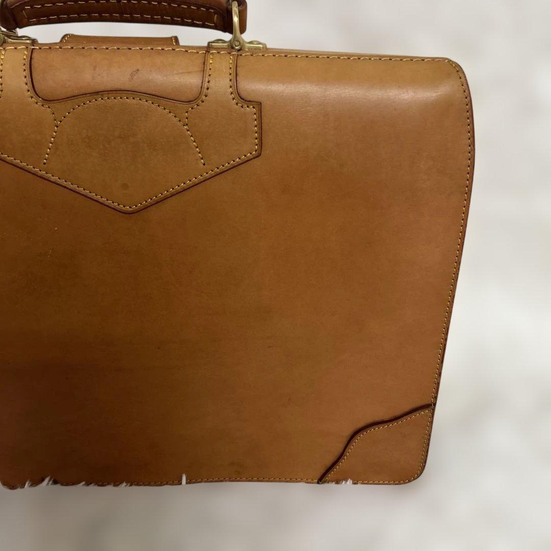 FIVE WOODS 林五　本革　最高級　ダレスバッグ　ビジネスバッグ　キャメル