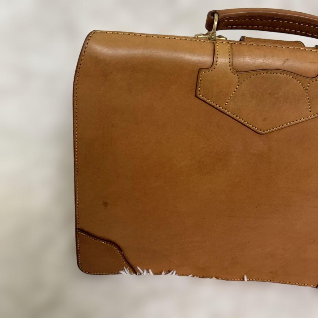 FIVE WOODS 林五　本革　最高級　ダレスバッグ　ビジネスバッグ　キャメル