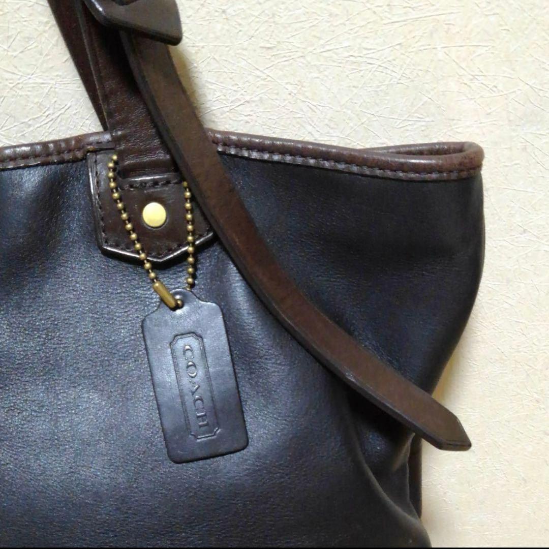 COACH 黒×茶色 トートバッグ