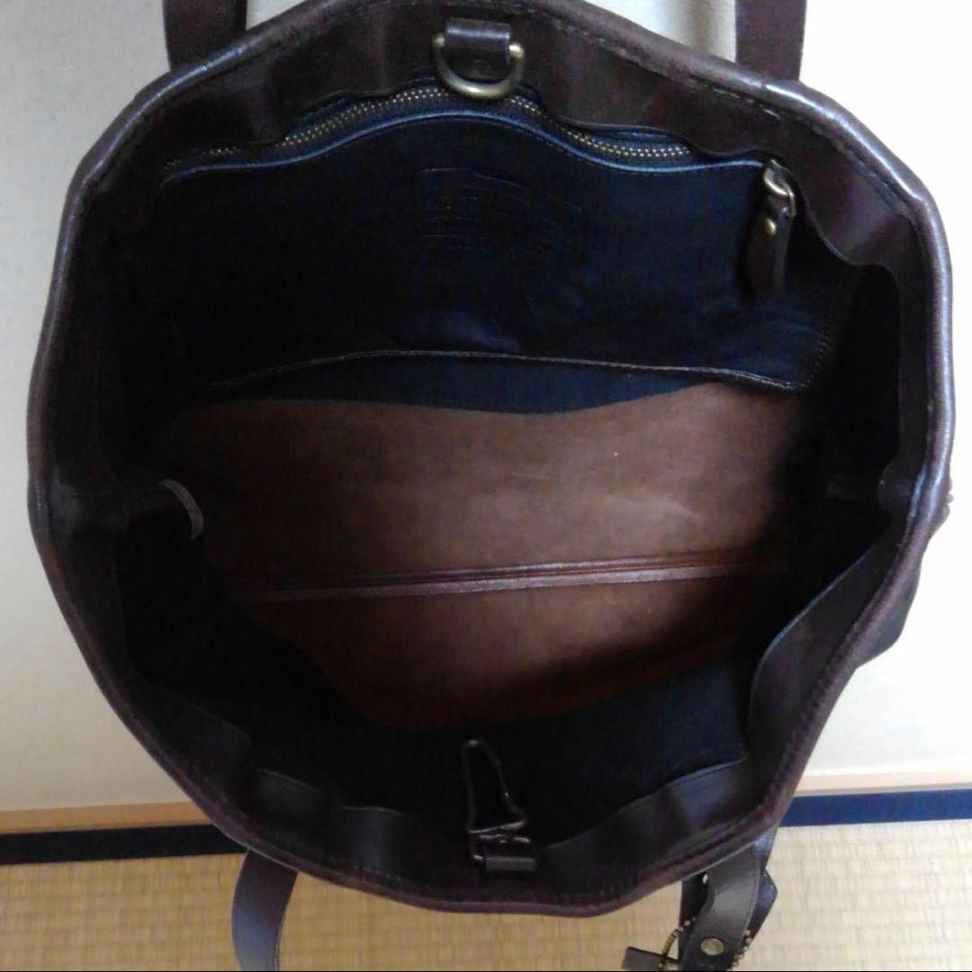 COACH 黒×茶色 トートバッグ