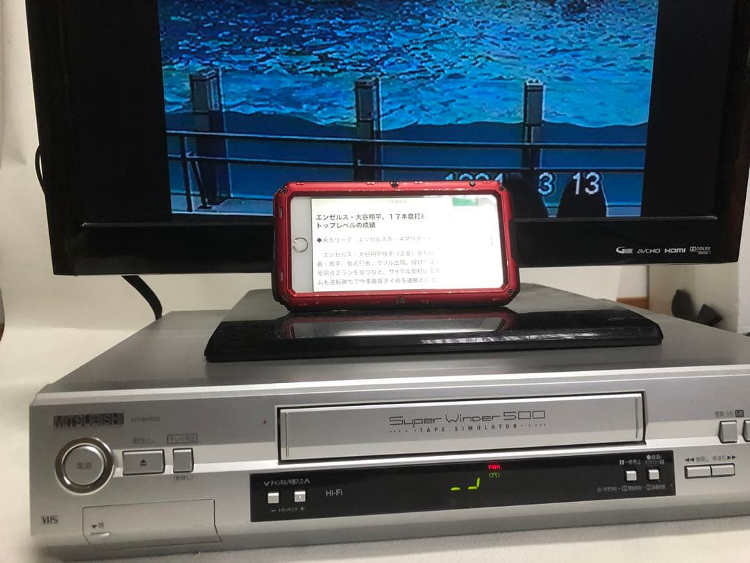 動作確認済み　三菱 VHSビデオデッキ　HV-BH500