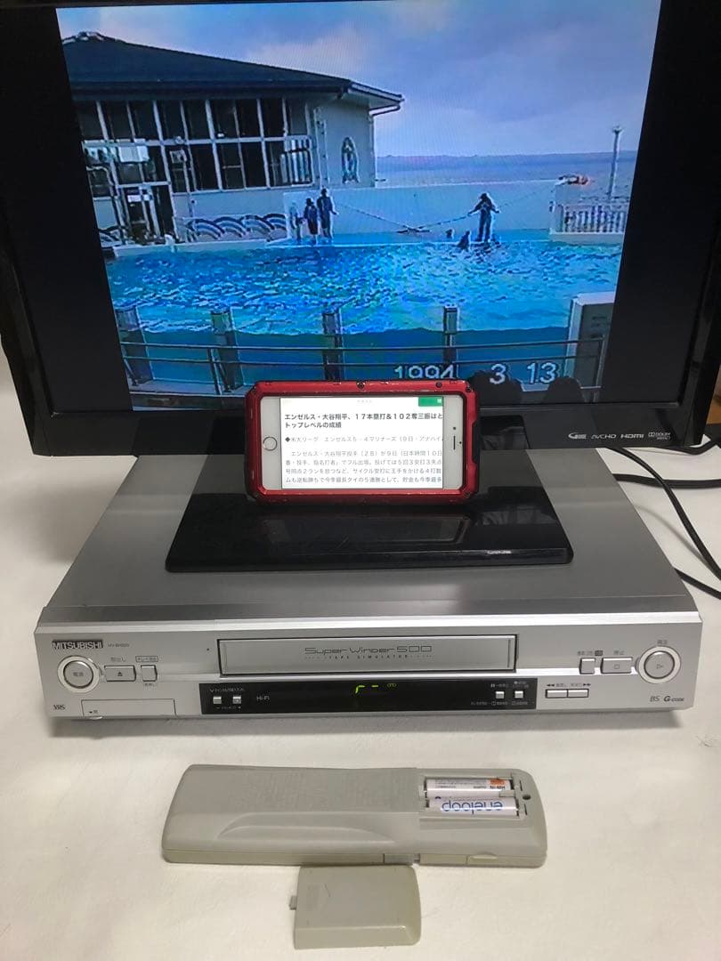 動作確認済み　三菱 VHSビデオデッキ　HV-BH500