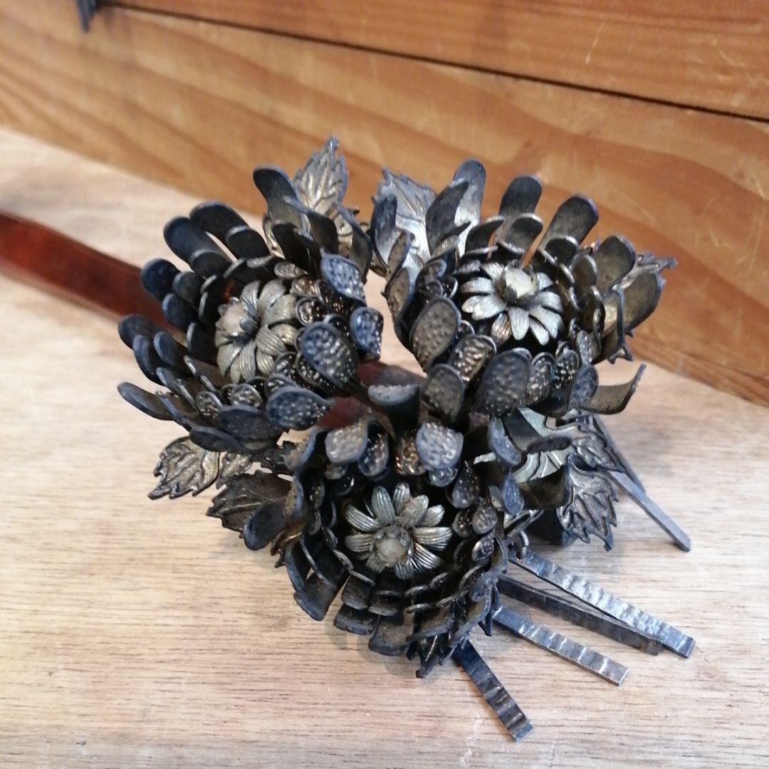 アンティーク　かんざし　花魁かんざし　簪　こうがい　彫金　鼈甲　骨董　木箱　希少