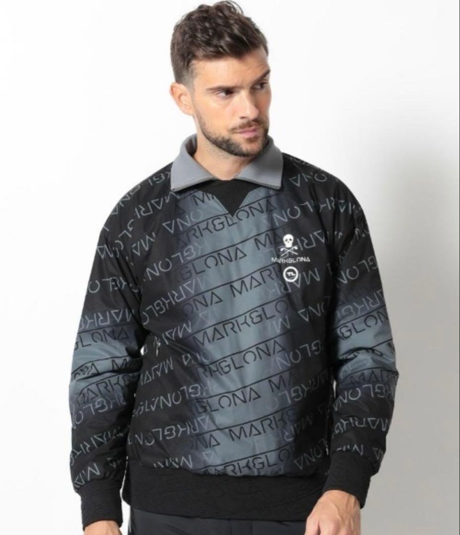 マークアンドロナ 2023年モデル プルオーバー スニード 中綿 総柄 黒