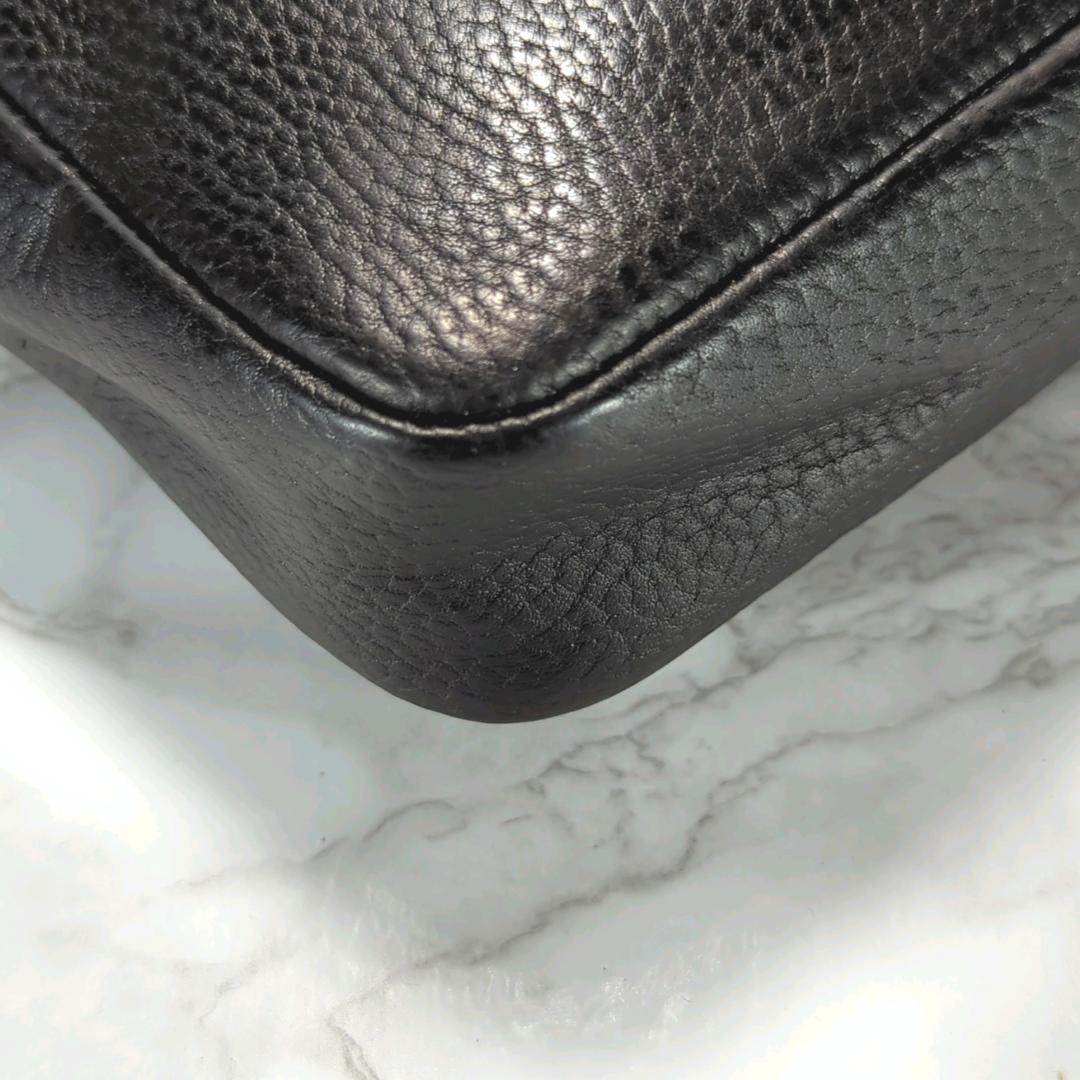 [美品]　LOEWE ロエベ アナグラム ショルダーバッグポシェット ブラック