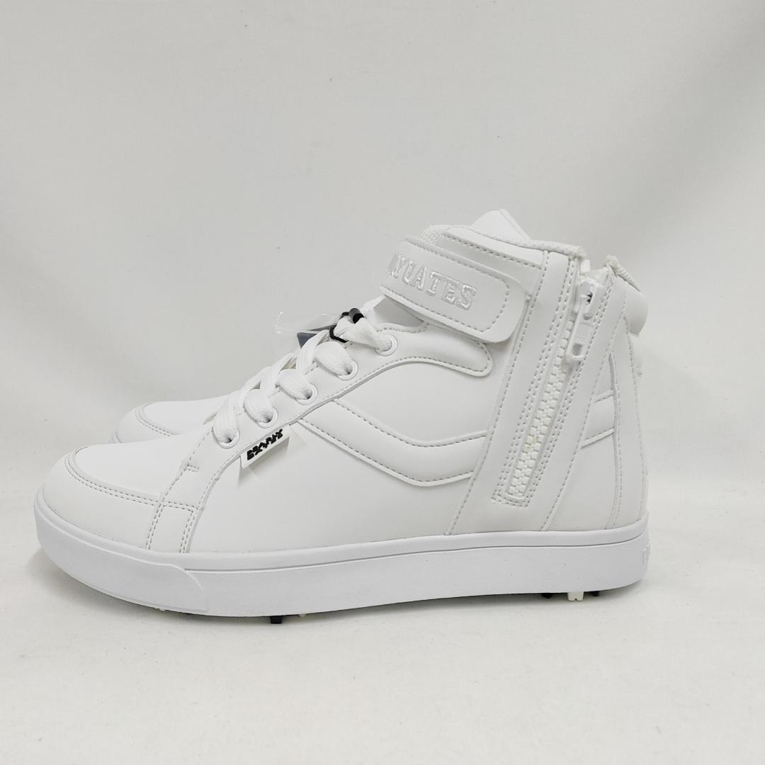 ○★新品 未使用 パーリーゲイツ ミドルカット ゴルフシューズ ホワイト23.5