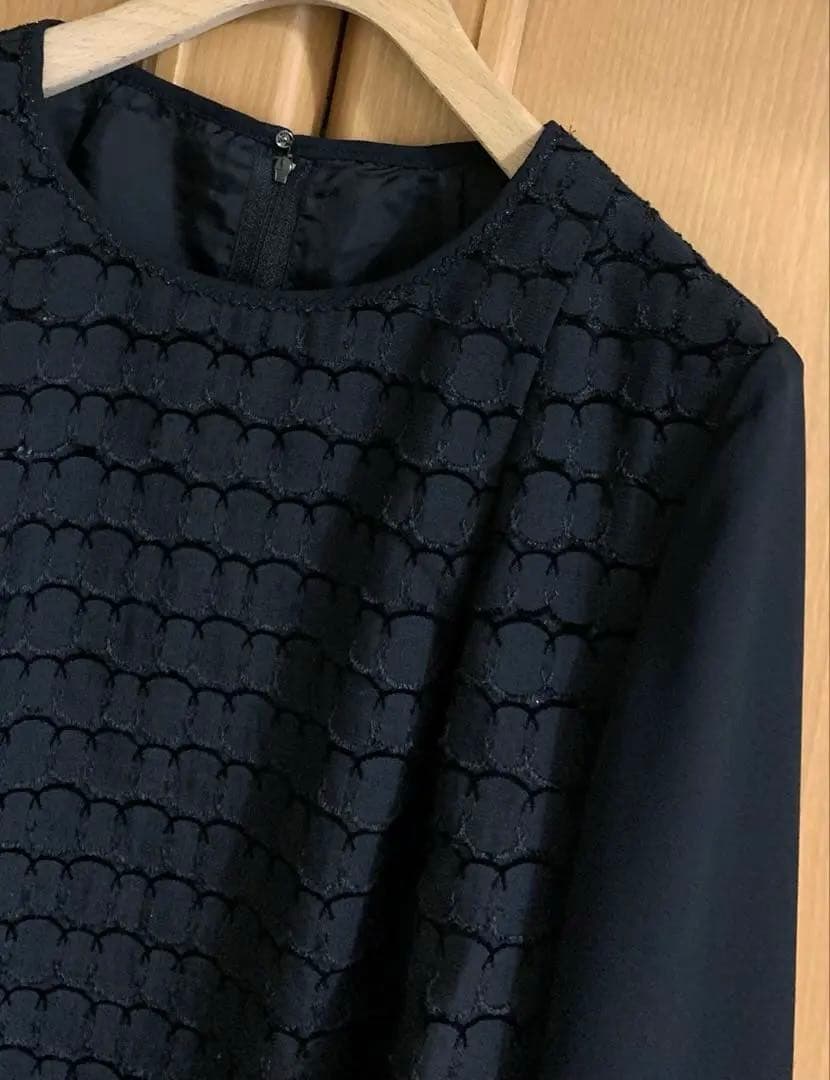 レリアン　ホワイトレーベル　ドットフロッキー　ブラウス　11号　近年