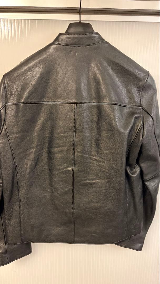 COACH 黒 レザージャケット 保管用カバー付き