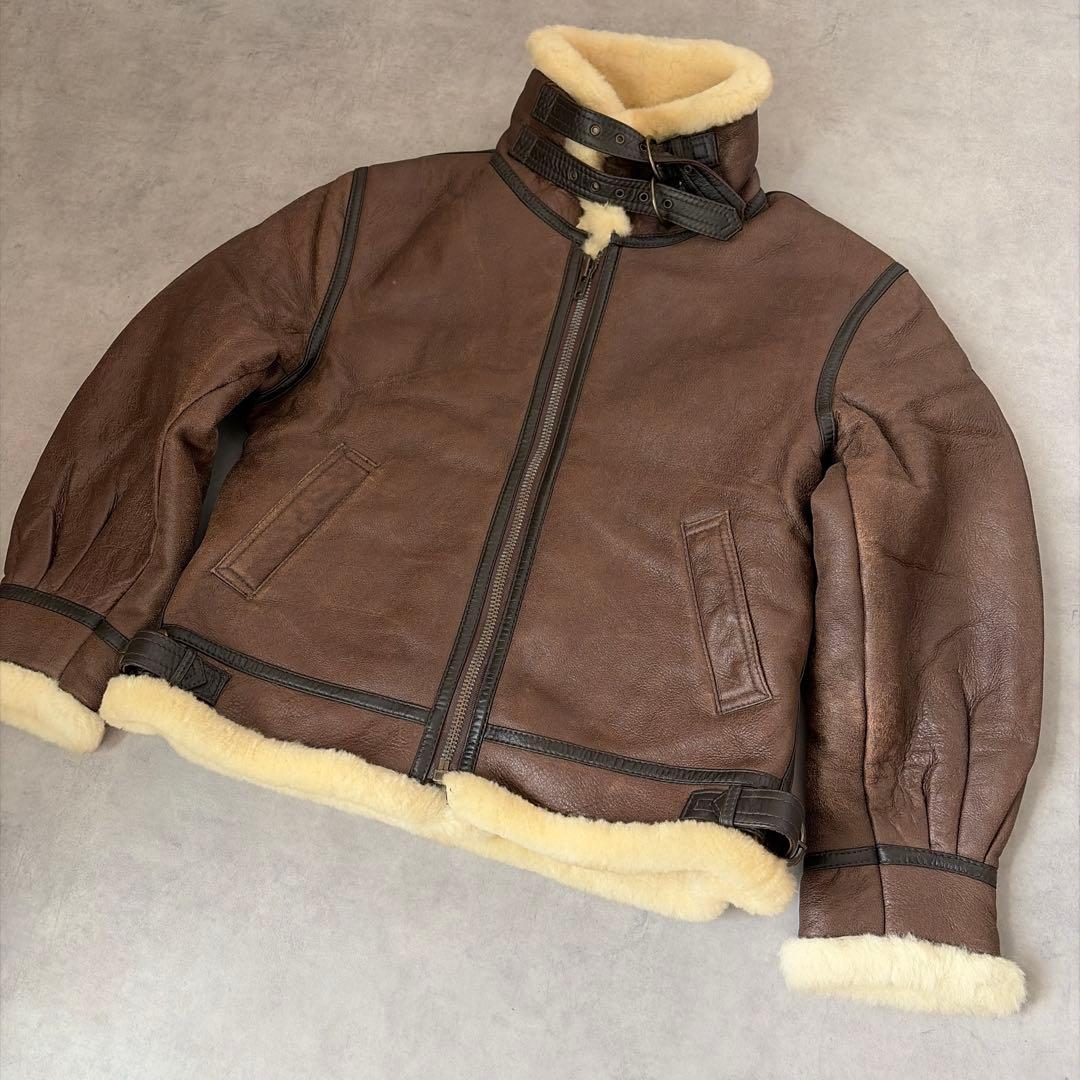 TERRA AUSTRALIS ✨B-3✨シアリング レザー ムートンジャケット
