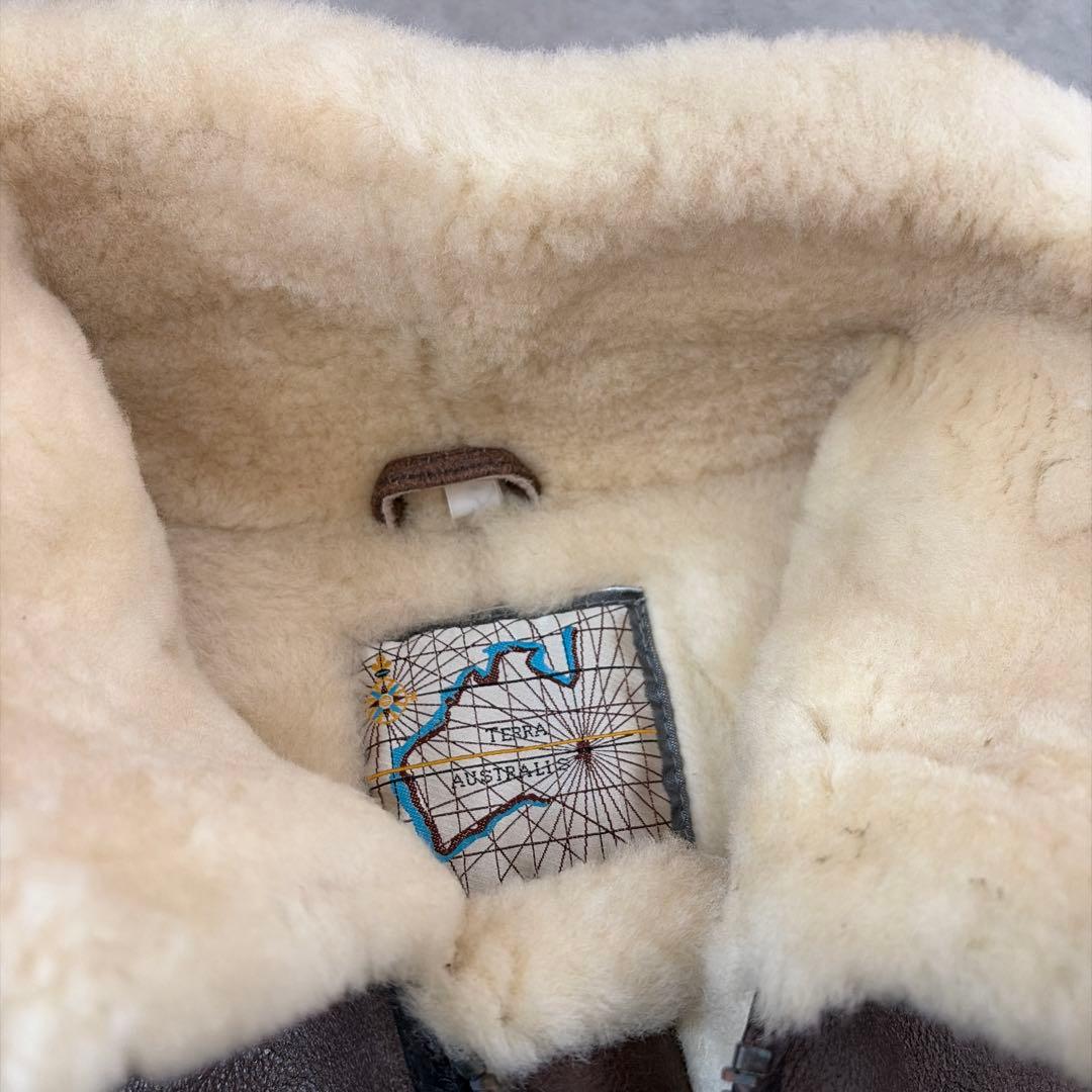 TERRA AUSTRALIS ✨B-3✨シアリング レザー ムートンジャケット