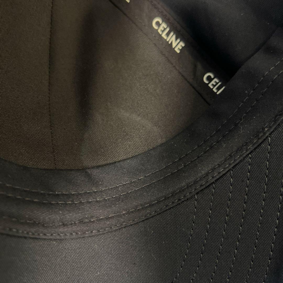 CELINE ブラック Cロゴ ベースボールキャップ