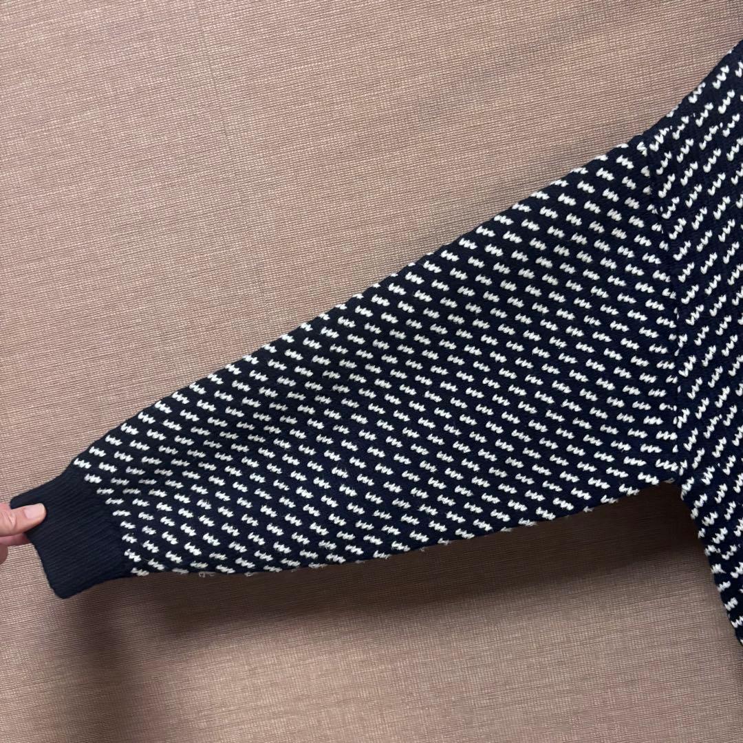 ♦︎ L.L.Bean エルエルビーン バーズアイ ニット ネイビー M