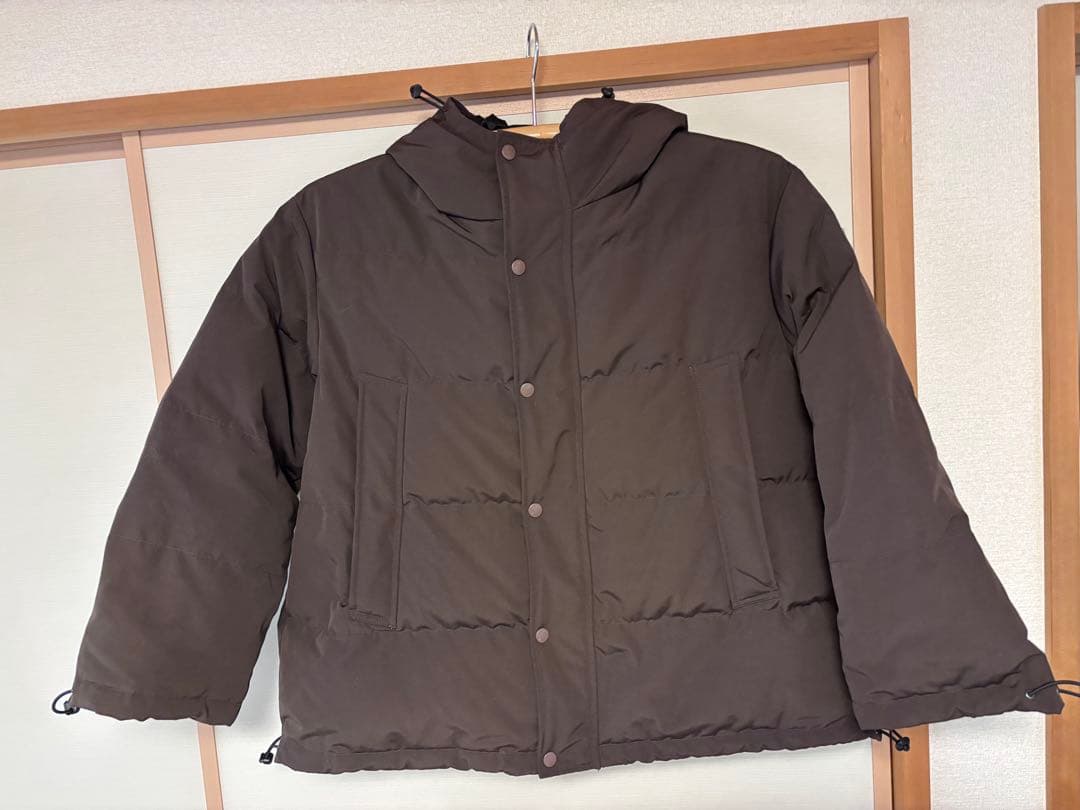 ダントン　ブラウン フード付き ダウンジャケット