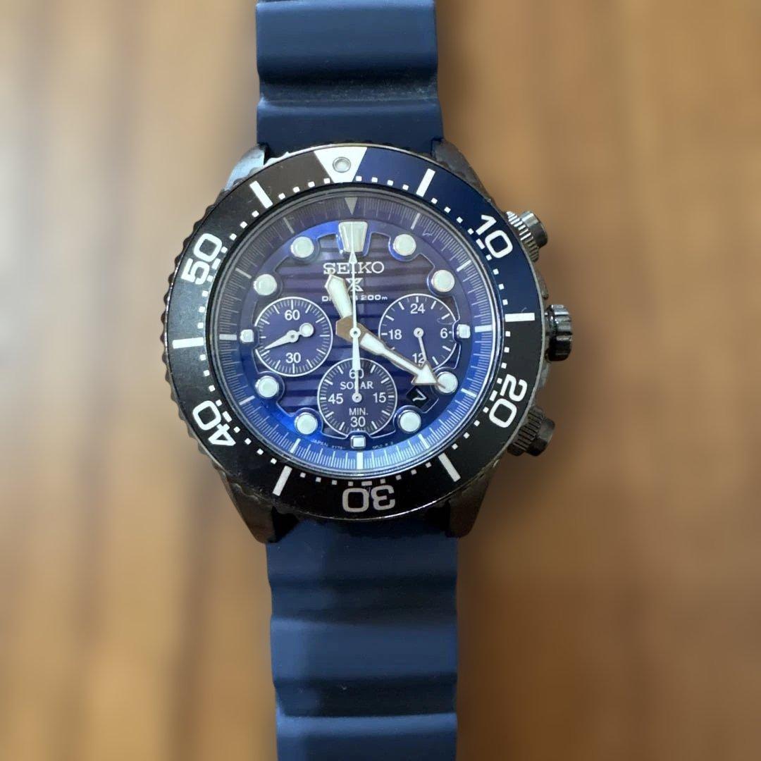 【外箱付き】SEIKO ソーラークロノグラフSave the Ocean