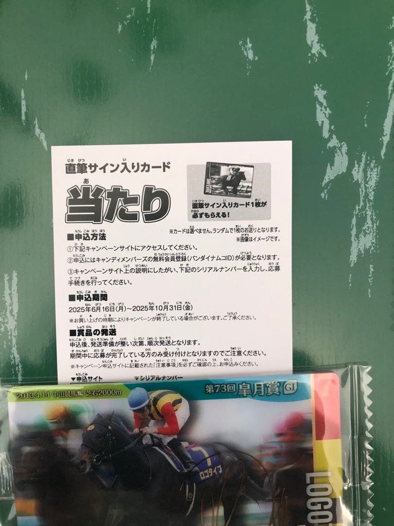 y*i様 サラブレッドホースコレクション　当たり券 おまけ