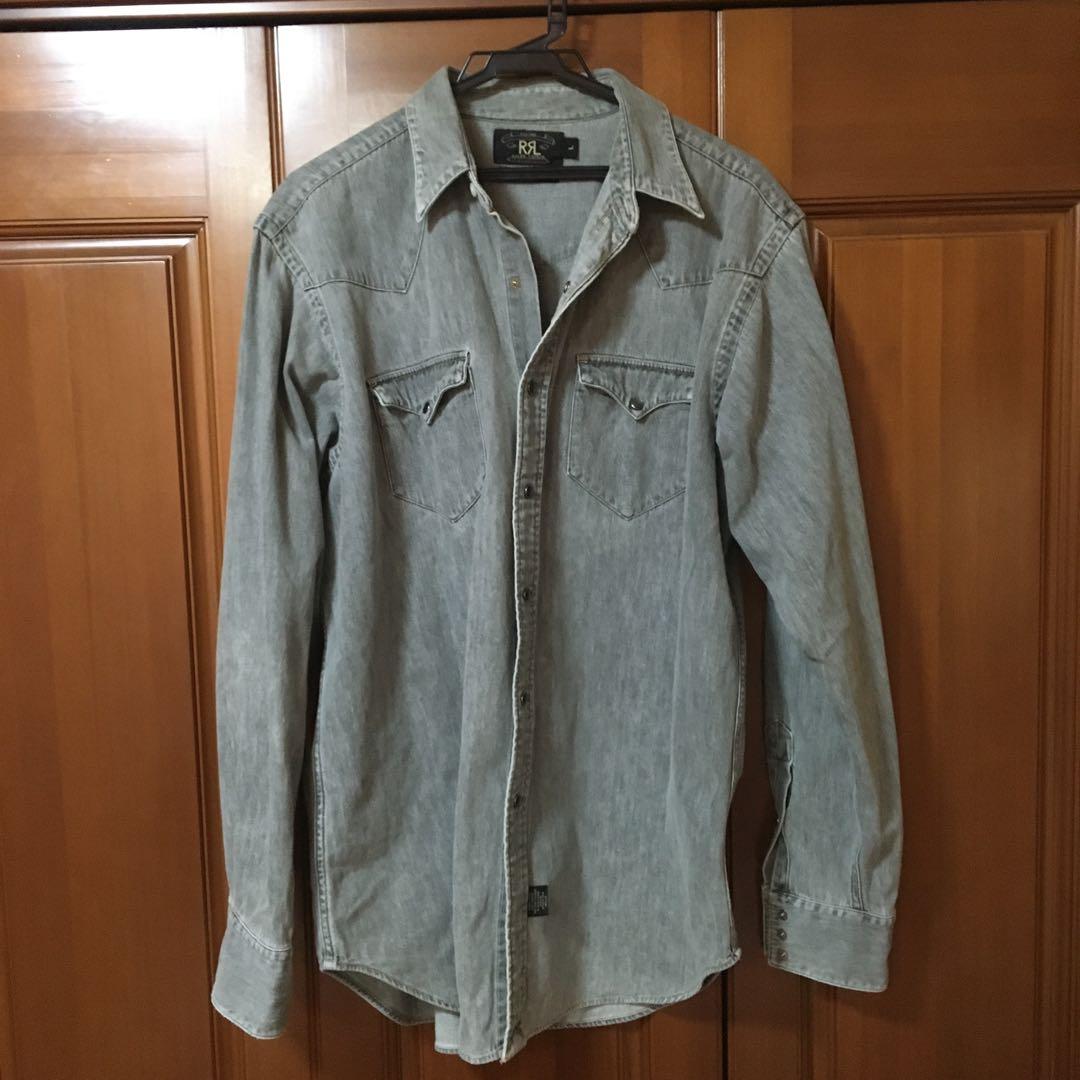RRL ウエスタンシャツ　グレー　サイズ　L