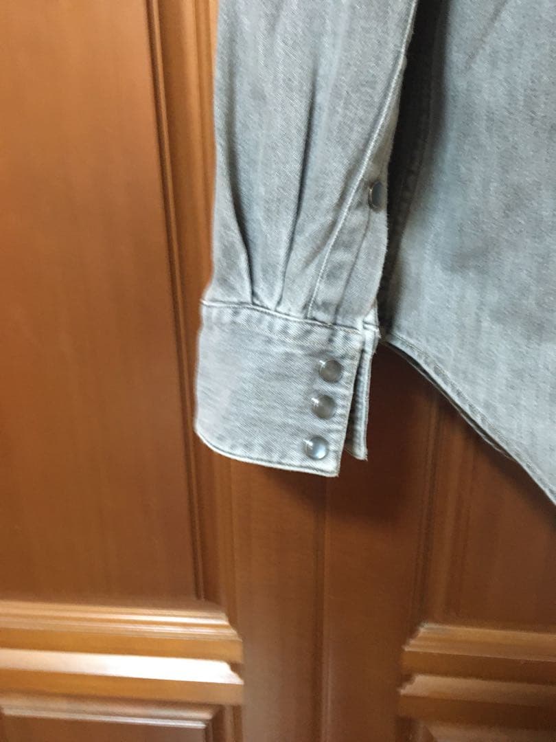 RRL ウエスタンシャツ　グレー　サイズ　L