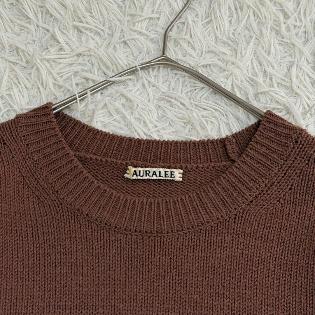 16749✨オーラリー クルーネック ニット セーター 厚手 3 ウール