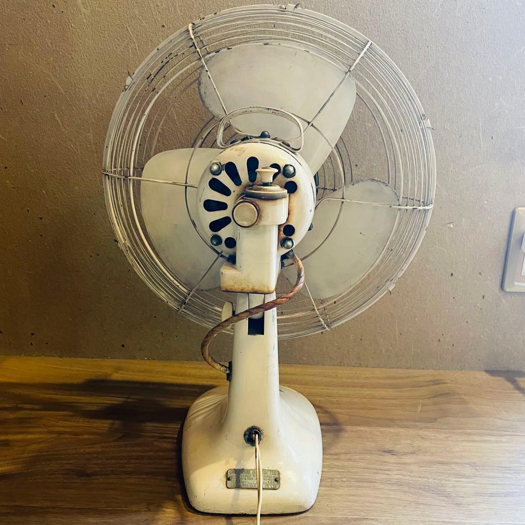 通電動作OK 昭和レトロ 当時物 松下電器 ナショナル 扇風機 M5-A ホワイ