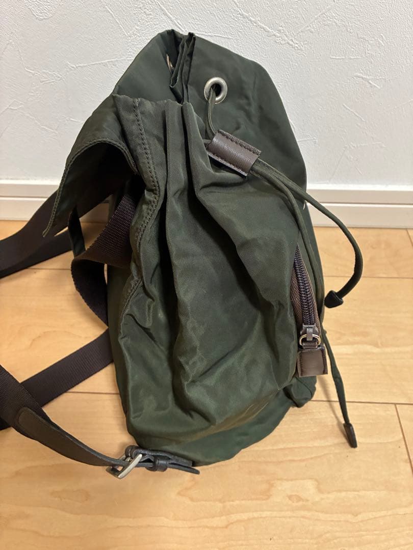 m*e様 PRADAプラダ リュック バックパック ナイロン×レザー